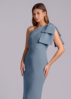 Azazie Yuanna Bridesmaid Dresses Twilight Mermaid One Shoulder Chiffon Dress image7