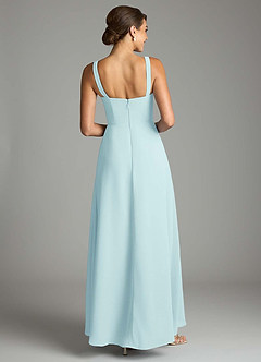 Azazie Debra Bridesmaid Dresses Sea Glass A-Line with Pockets Chiffon Convertible Dress image6