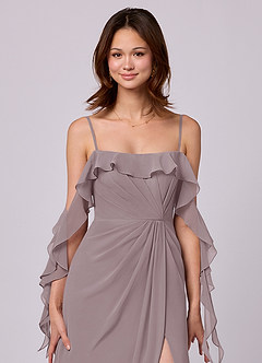 Barbie ♥ Azazie Bridesmaid Dresses Dusk A-Line Off the Shoulder Chiffon Convertible Dress image2