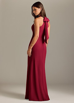 Azazie Doretta Bridesmaid Dresses Burgundy Mermaid Pleated Chiffon Dress image7