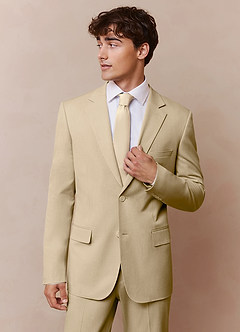 front James Champagne Structured Stretch Suit Jacket