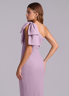 Azazie Yuanna Bridesmaid Dresses Wisteria Mermaid One Shoulder Chiffon Dress image8