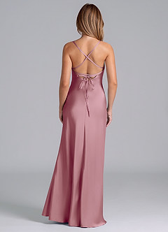 Azazie Seema Brautjungfernkleider Meerjungfrau-Linie Korsett Stretch-Satin Kleid Vintage Mauve image7