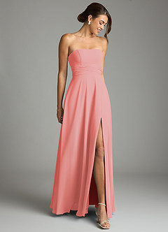 Azazie Tamira Suknie dla druhen Linia A Pofałdowany Szyfon Do ziemi Sukienka image2