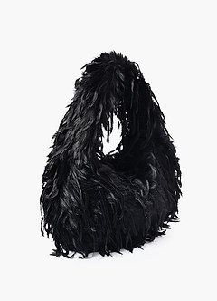 front Torebka ze sztucznego pióra