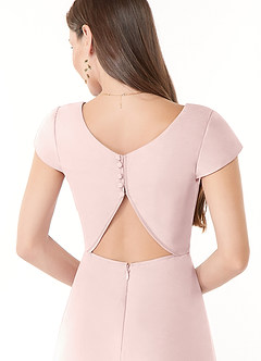 Azazie Hainsly Final Sale Blushing Pink A-Line Sweetheart Neckline Chiffon Dress image6