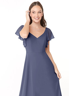 Azazie Syenna Bridesmaid Dresses Stormy A-Line Ruched Chiffon Dress image5