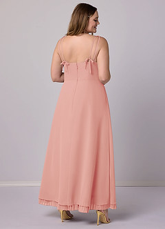 Barbie ♥ Azazie Bridesmaid Dresses Rosette A-Line Pleated Chiffon Dress image11