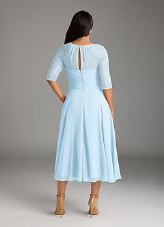 Azazie Dorothea Mother of the Bride Dresses Sky Blue A-Line Scoop lace Chiffon Dress image3