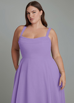 Azazie Shaude Bridesmaid Dresses Tahiti A-Line Pleated Chiffon Dress image12