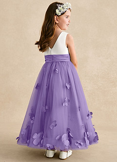 Azazie Vi Flower Girl Dresses Tahiti A-Line Sleeveless Tulle Dress image4
