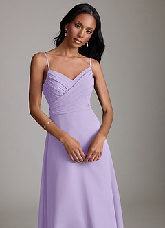 Azazie Kali Brudtärnklänningar Klä av A-Linje i Chiffong Plisserad Lila image5