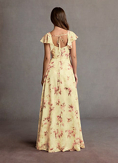 Halle Light Yellow Maxi Dress image2