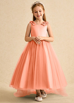 Azazie Lorita Flower Girl Dresses Sunset A-Line Beaded Tulle Dress image6