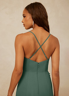 Christian Siriano Bridal for Azazie 1006 Bridesmaid Dresses Sea Moss Mermaid Ruched Chiffon Dress image7