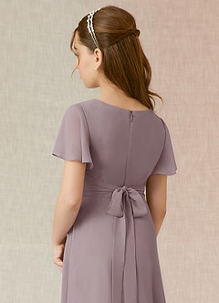 Azazie Induh Junior Dusk A-Line Ruched Chiffon Dress image5