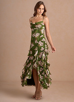 Linda Green Floral Maxi Dress image4