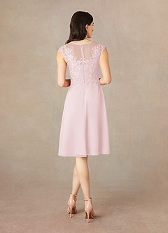 Azazie Klaus Mother of the Bride Dresses Blushing Pink A-Line Scoop Sequins Chiffon Dress image5