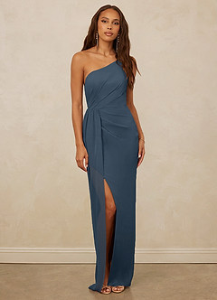 Christian Siriano Bridal for Azazie 1003 Bridesmaid Dresses Neptune Sheath One Shoulder Chiffon Dress image1