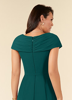Azazie Bailora Mother of the Bride Dresses Peacock Mermaid Ruched Chiffon Dress image5