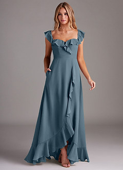 Azazie Lyra Bridesmaid Dresses Twilight A-Line Chiffon Convertible Dress image3