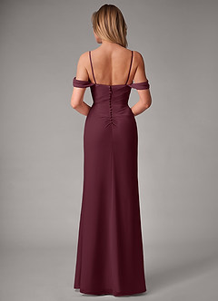 Azazie Haisley Bridesmaid Dresses Cabernet Sheath Off the Shoulder Chiffon Convertible Dress image7