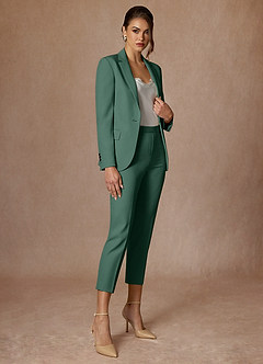 front Kennedy Eucalyptus Structured Stretch Dress Pants