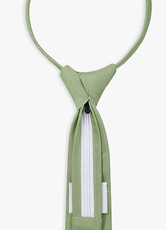 front Boy's Stretch Satin Pre-Tie