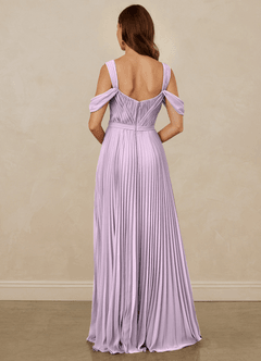 Christian Siriano Bridal for Azazie 1013 Bridesmaid Dresses Frosted Lilac A-Line Off the Shoulder Chiffon Dress image3