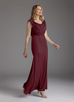 Azazie Ines Final Sale Dusk Mermaid Beaded Mesh Dress image3