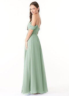 Azazie Millie Bridesmaid Dresses Agave A-Line Sweetheart Neckline Chiffon Convertible Dress image6