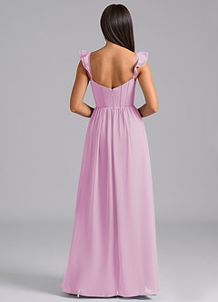 Azazie Denisse Bridesmaid Dresses Candy Pink A-Line Ruched Chiffon Dress image2