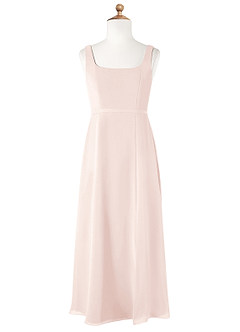 Azazie Renee Junior A-Linie Seitliche Cut-Outs Chiffon Kleid Blassrosa image5