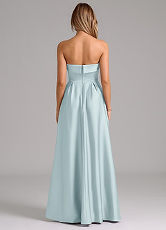 Azazie Lucienne Bridesmaid Dresses Mist A-Line Strapless Stretch Satin Convertible Dress image7