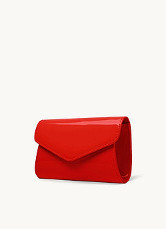 front Brief Patent Leather Envelope Bag