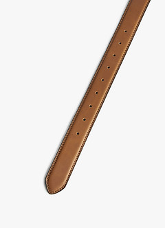 front Men's Classic Leather Belt