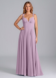 Azazie Darana Final Sale Wisteria A-Line Corset Chiffon Dress image1