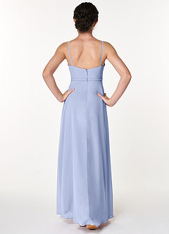 Azazie Naeem Junior Ice A-Line Ruched Chiffon Dress image2