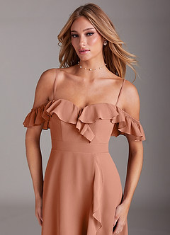 Azazie Lyra Bridesmaid Dresses MAI TAI A-Line Chiffon Convertible Dress image2