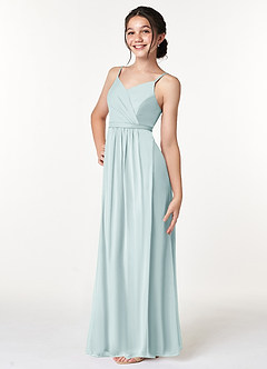 Azazie Luxy Junior Mist Pleated Mesh Dress image5