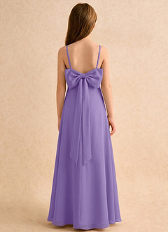 Azazie Jaella Girls Formal Flower Girl Dresses Tahiti A-Line Pleated Chiffon Dress image1