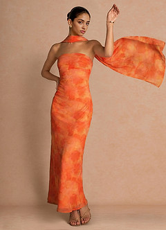 vestido Maxi Gradiente Laranja Eloria image4