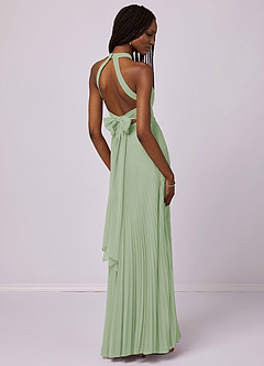 Barbie ♥ Azazie Bridesmaid Dresses Dusty Sage A-Line Pleated Chiffon Dress image6