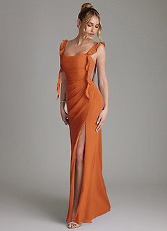 Azazie Jessamine 신부 들러리 드레스 인어 코르셋 쉬폰 바닥 길이 드레스 image6