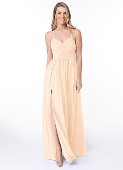 Azazie Cora Bridesmaid Dresses Pearl Pink A-Line Pleated Chiffon Dress image27