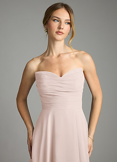 Azazie Ayla Abiti da Damigella Abito A-Line in Chiffon Scollo a Cuore Petalo Di Rosa image4