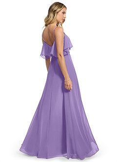 Azazie Jean Vestidos de damas de honor Vestido de Tahití de Gasa de Corte en A Convertible image2