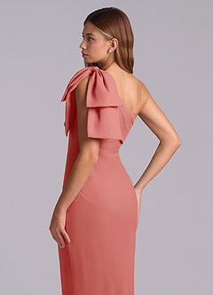 Azazie Yuanna Bridesmaid Dresses Antique Rose Mermaid One Shoulder Chiffon Dress image8
