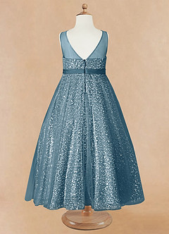 Azazie Siwa Flower Girl Dresses Bermuda A-Line Beaded Tulle Dress image6