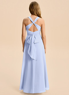 Azazie Kirsten Junior Ice A-Line Pleated Chiffon Dress image2